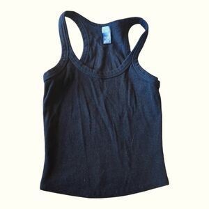 Black Ribbed Tank Top